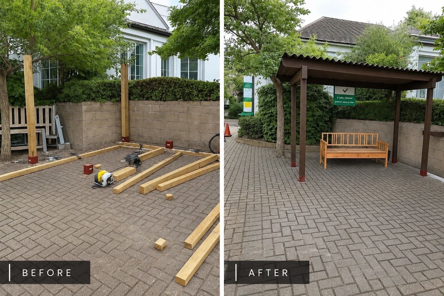 Patio and outdoor renovation before and after — West London property improvement