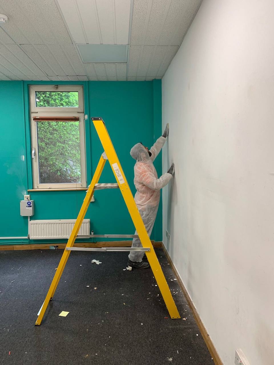 Commercial interior painting in progress — West London
